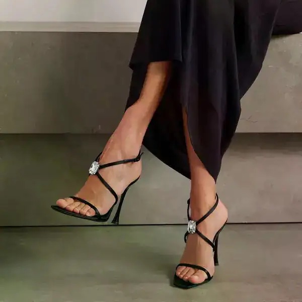 Saint Laurent Harlow Embellished Sandals
